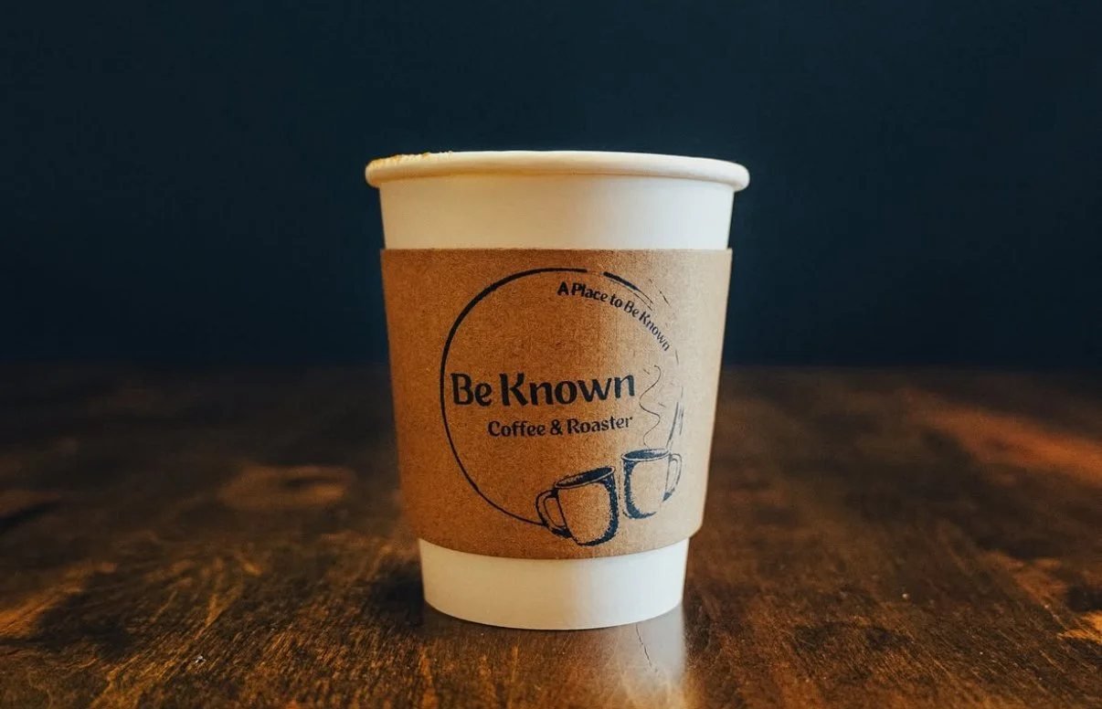 A Be Known Coffee & Roaster cup